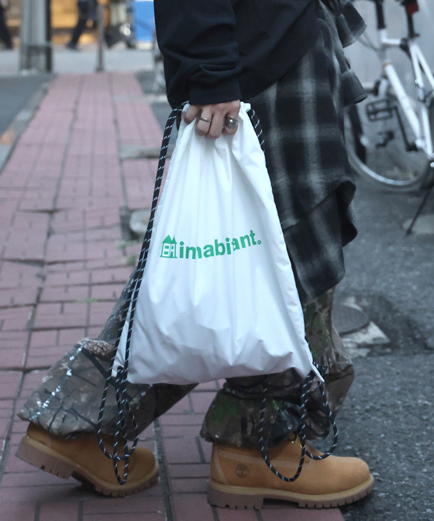 25SS【INHABITANT】ワンポイント ブランドロゴプリント ベーシック ナップザック