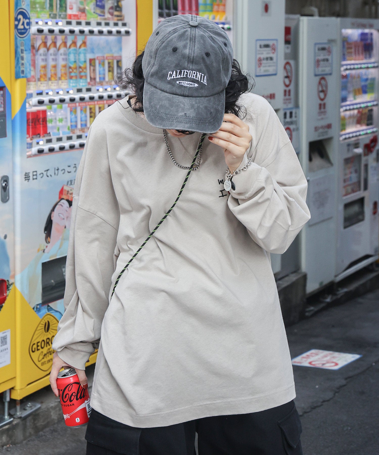 【MARK GONZALES ARTWORK COLLECTION / マークゴンザレス】ワンポイント刺繍 / ハートロゴバックプリント ビッグシルエットロンT