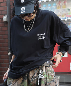 【MARK GONZALES ARTWORK COLLECTION / マークゴンザレス】ワンポイント刺繍 / カラーロゴバックプリント ビッグシルエットロンT