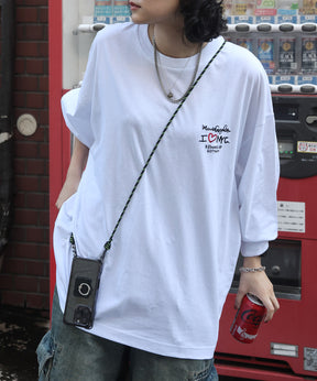 【MARK GONZALES ARTWORK COLLECTION / マークゴンザレス】ワンポイント刺繍 / ハートロゴバックプリント ビッグシルエットロンT