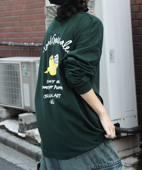 【MARK GONZALES ARTWORK COLLECTION / マークゴンザレス】ワンポイント刺繍 / アーチロゴバックプリント ビッグシルエットロンT