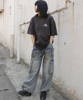 25SS ハートワンポイント刺繍 半袖Tシャツ