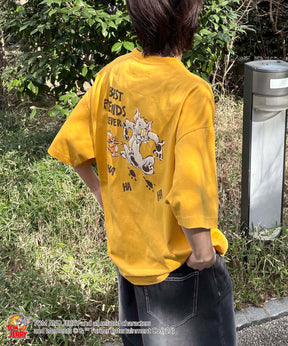 25SS【TOM&JERRY / トムトジェリー】足跡 ビッグシルエットバックプリントTシャツ