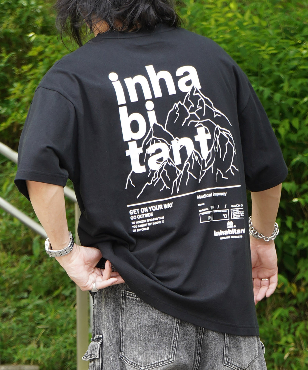 25SS【INHABITANT】ビッグシルエット バックプリント半袖Tシャツ
