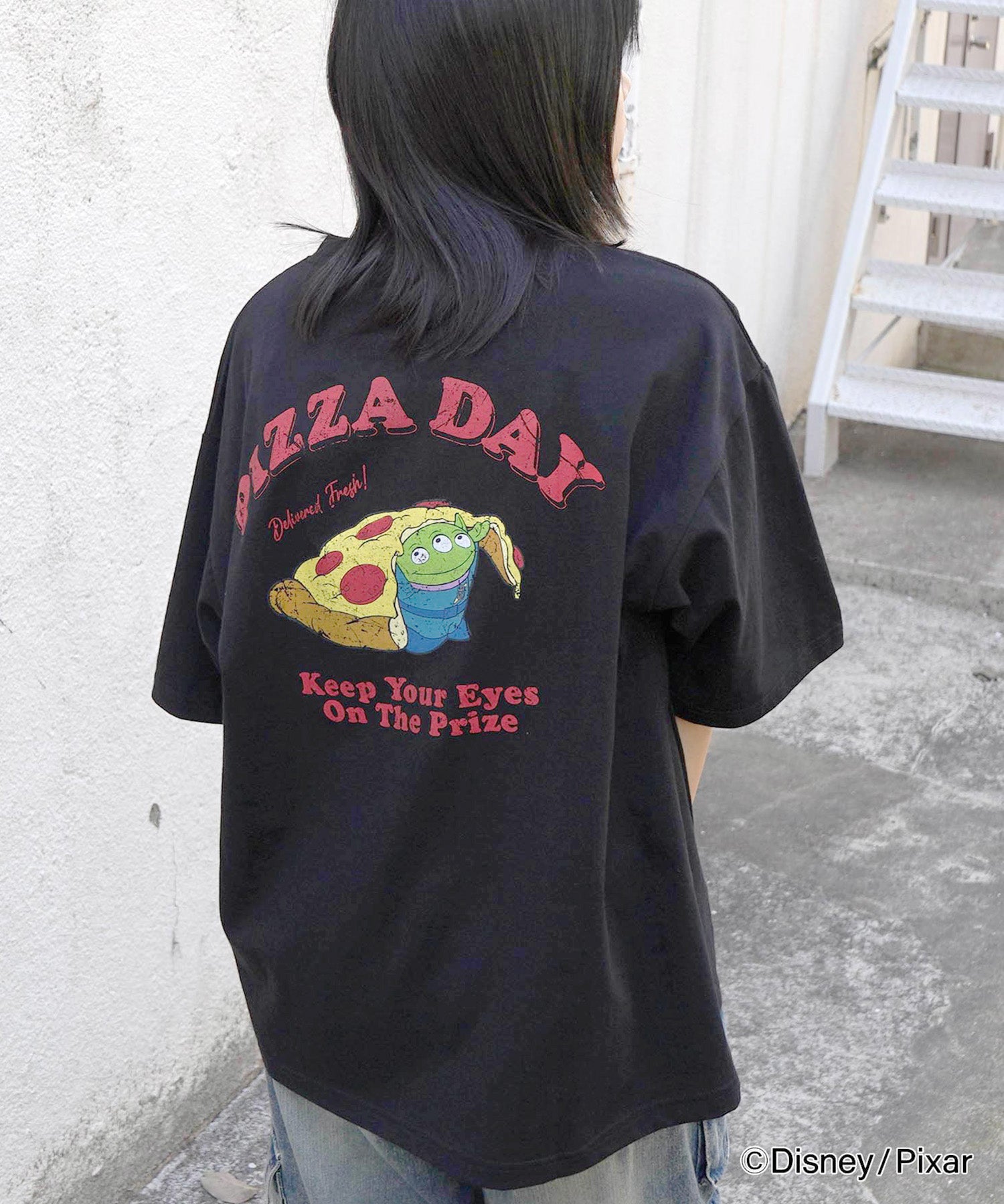 25SS【Disney Pixar / ディズニーピクサー】トイ・ストーリー ビッグシルエット半袖プリントTシャツ カットソー メンズ レディース