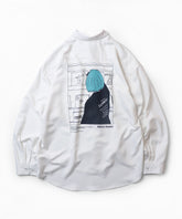 25SS ビッグシルエット レコードガール イラストバックプリントシャツ 長袖