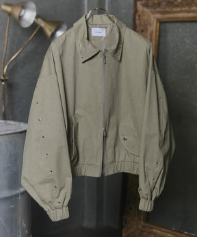 Peach Brushed Studded Blouson / ピーチ起毛スタッズブルゾン