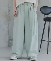 Belted Slacks Wide Pants / ベルト付きワイドパンツ