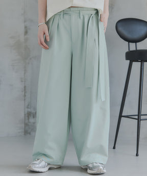Belted Slacks Wide Pants / ベルト付きワイドパンツ