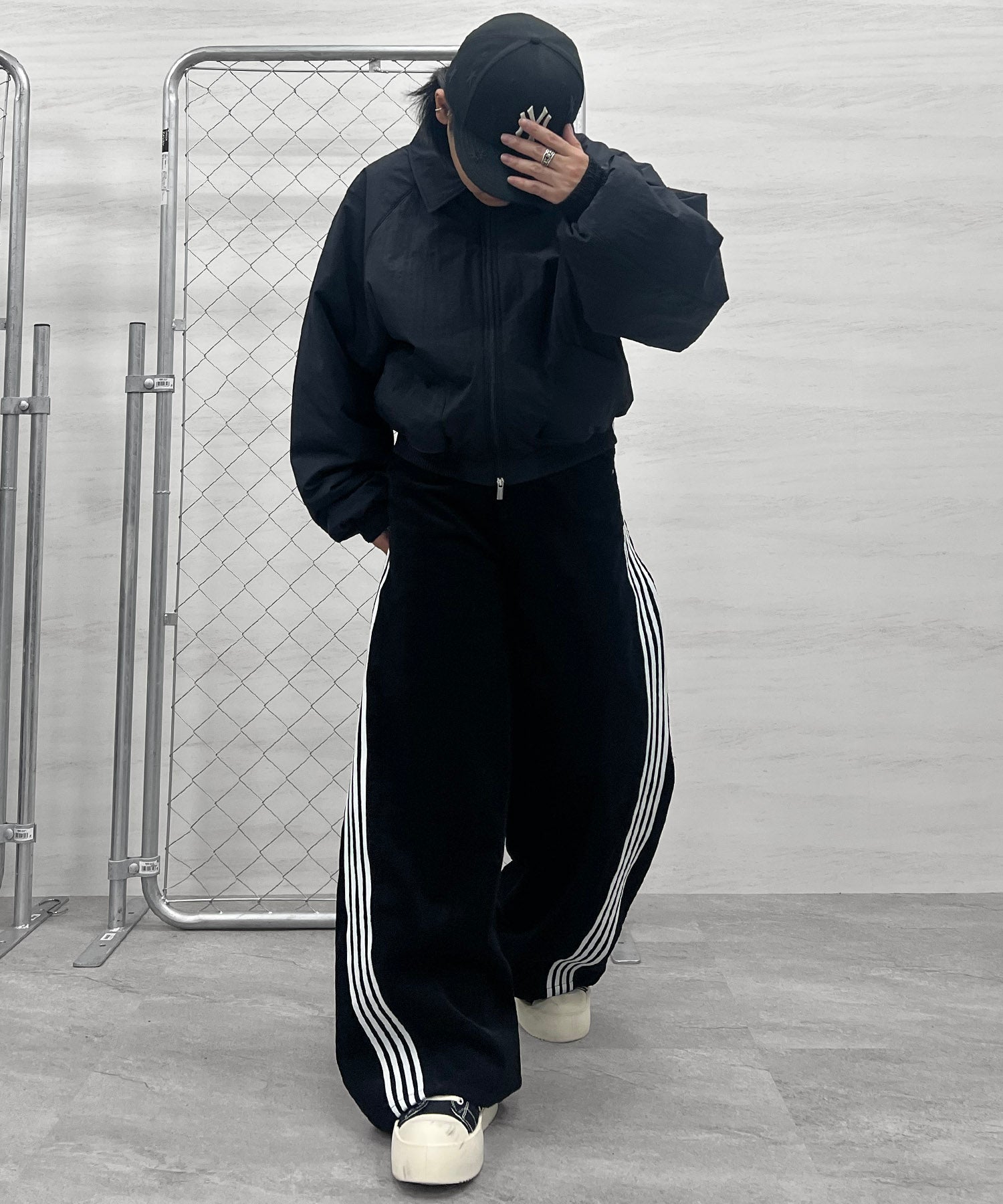 バックプリント ナイロン 中綿ブルゾン