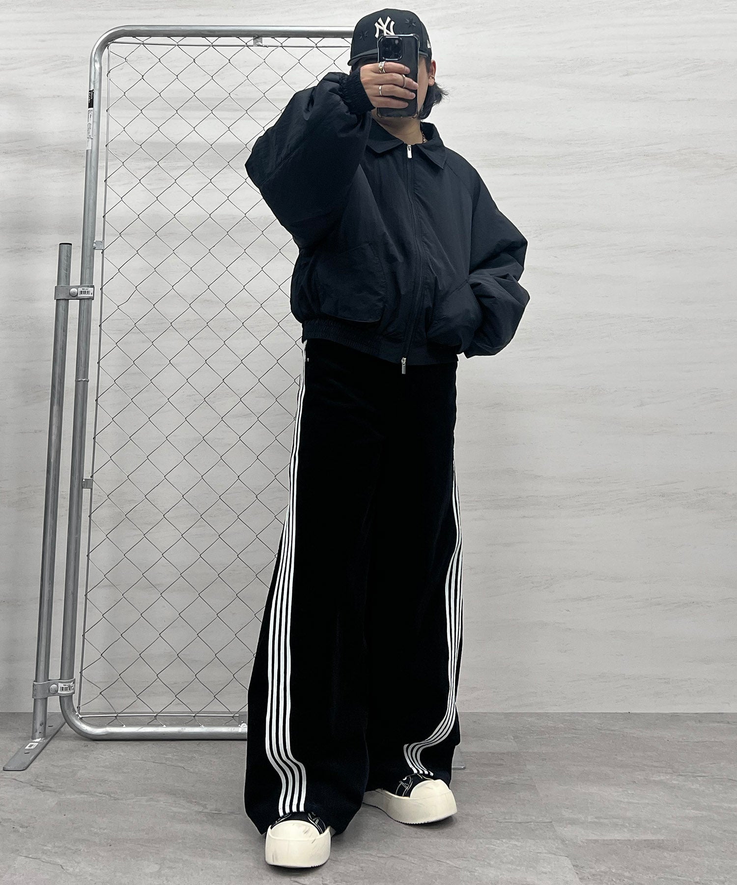 バックプリント ナイロン 中綿ブルゾン