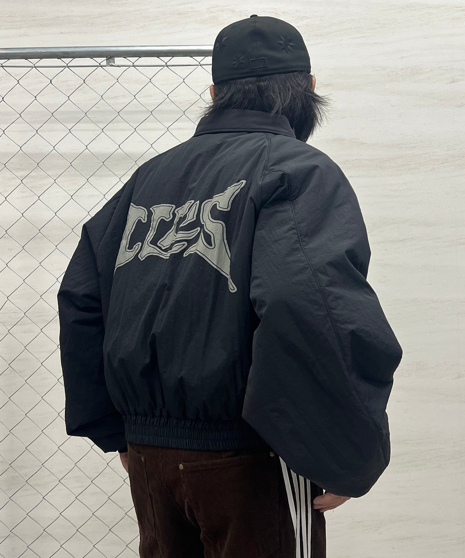 バックプリント ナイロン 中綿ブルゾン