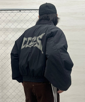 バックプリント ナイロン 中綿ブルゾン