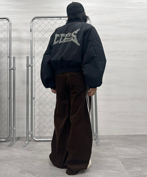 バックプリント ナイロン 中綿ブルゾン