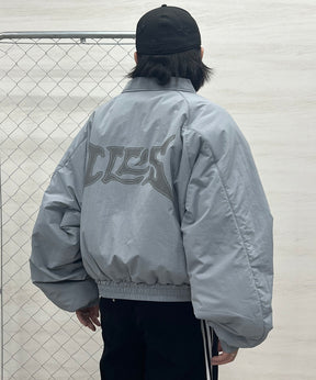 バックプリント ナイロン 中綿ブルゾン