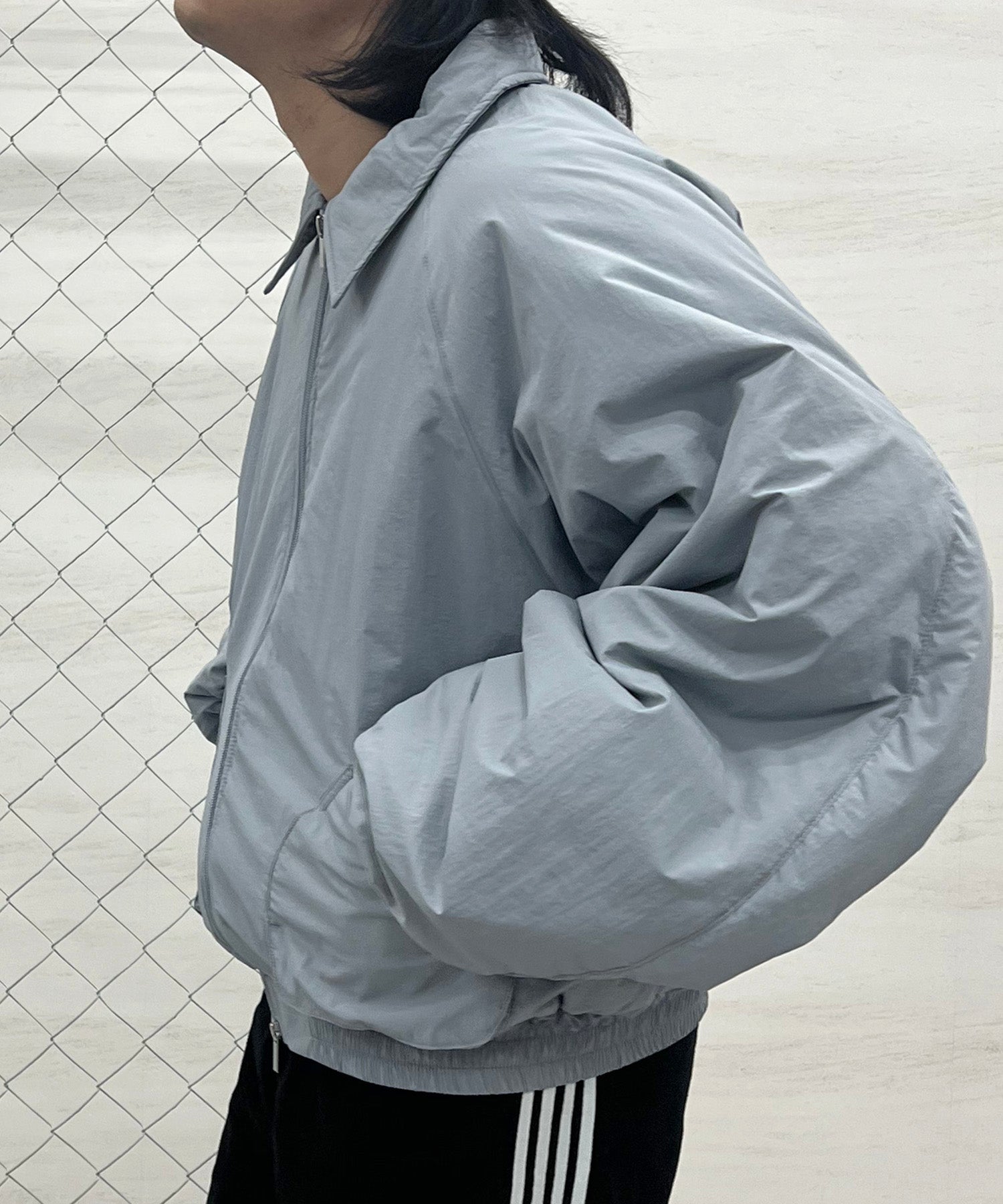 バックプリント ナイロン 中綿ブルゾン