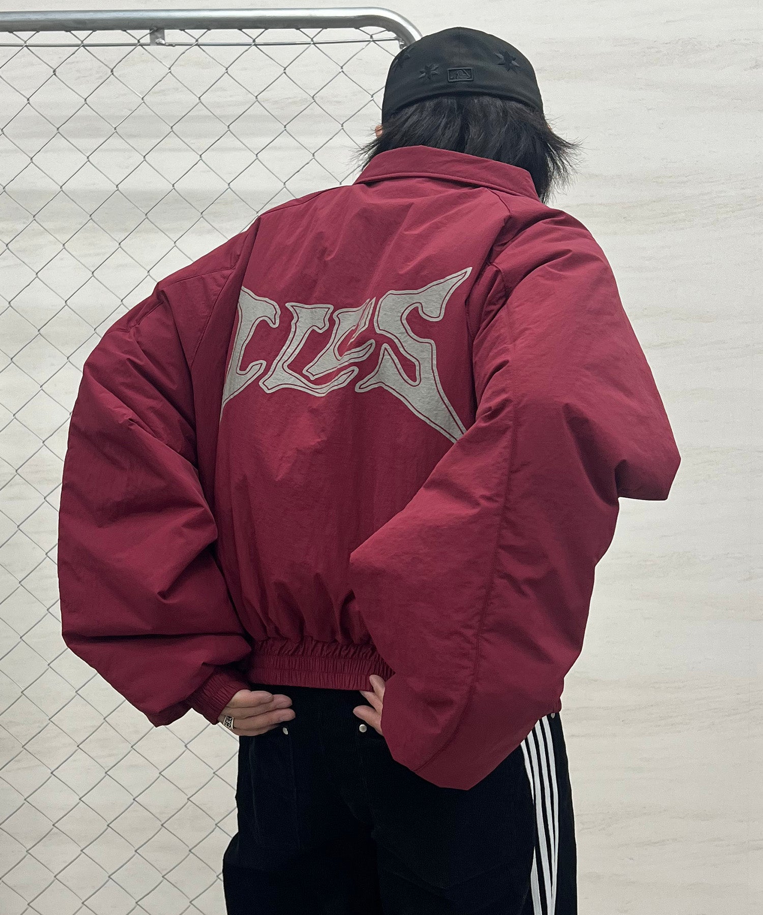 バックプリント ナイロン 中綿ブルゾン