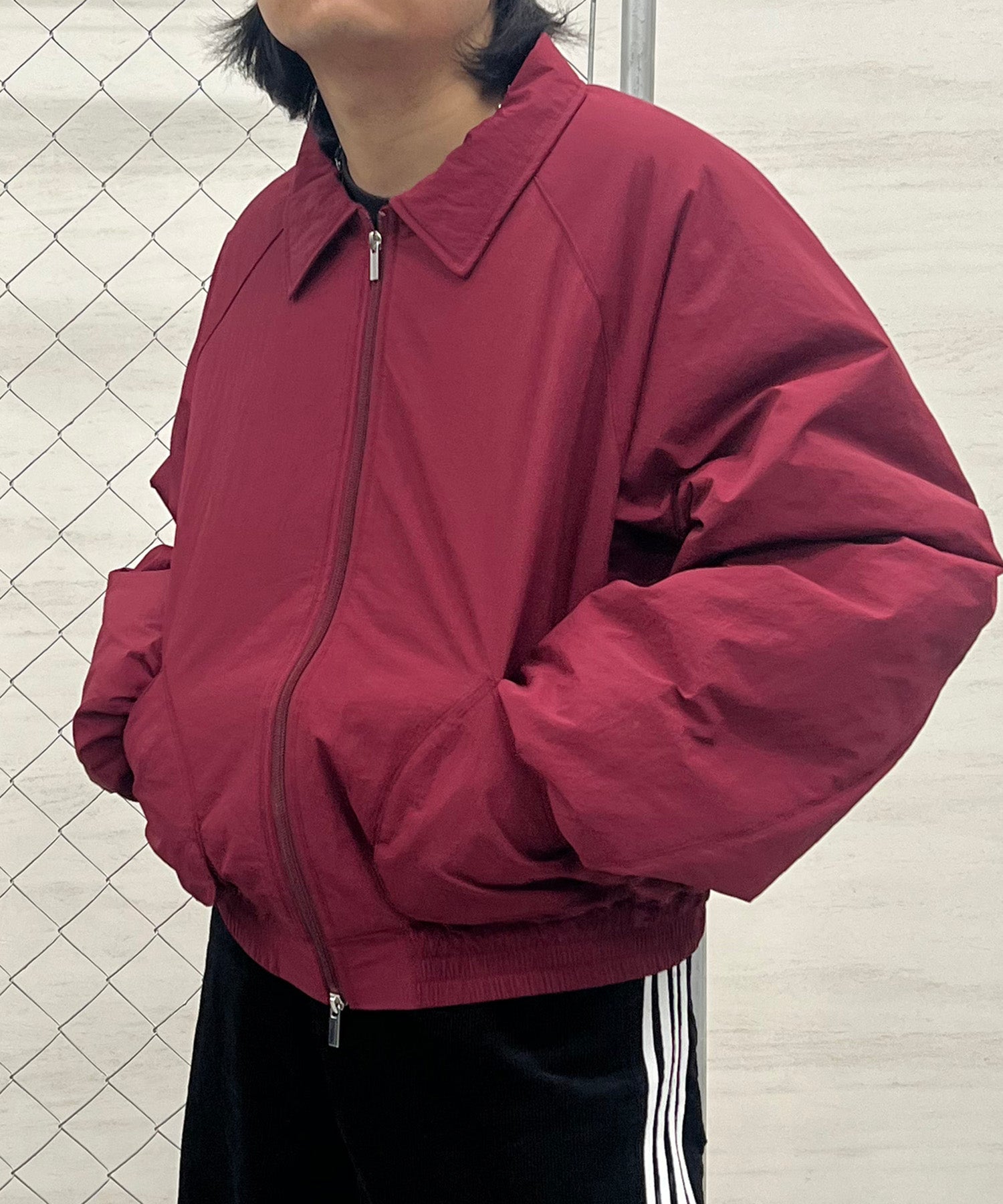 バックプリント ナイロン 中綿ブルゾン