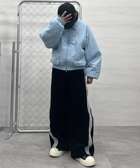 コーデュロイ ラインカーブ パンツ