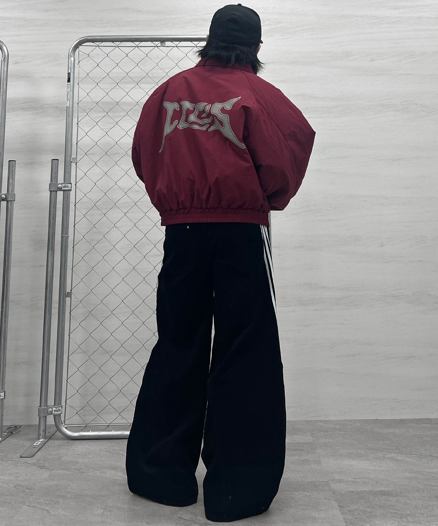 コーデュロイ ラインカーブ パンツ