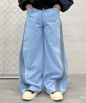 コーデュロイ ラインカーブ パンツ