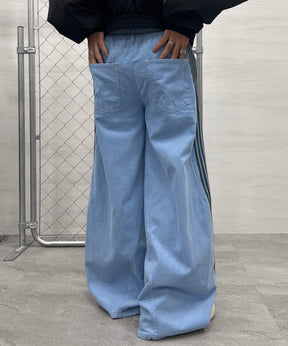 コーデュロイ ラインカーブ パンツ