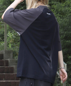 25SS【HONDA / ホンダ】フロントプリント ボックスシルエット ラグラン半袖Tシャツ