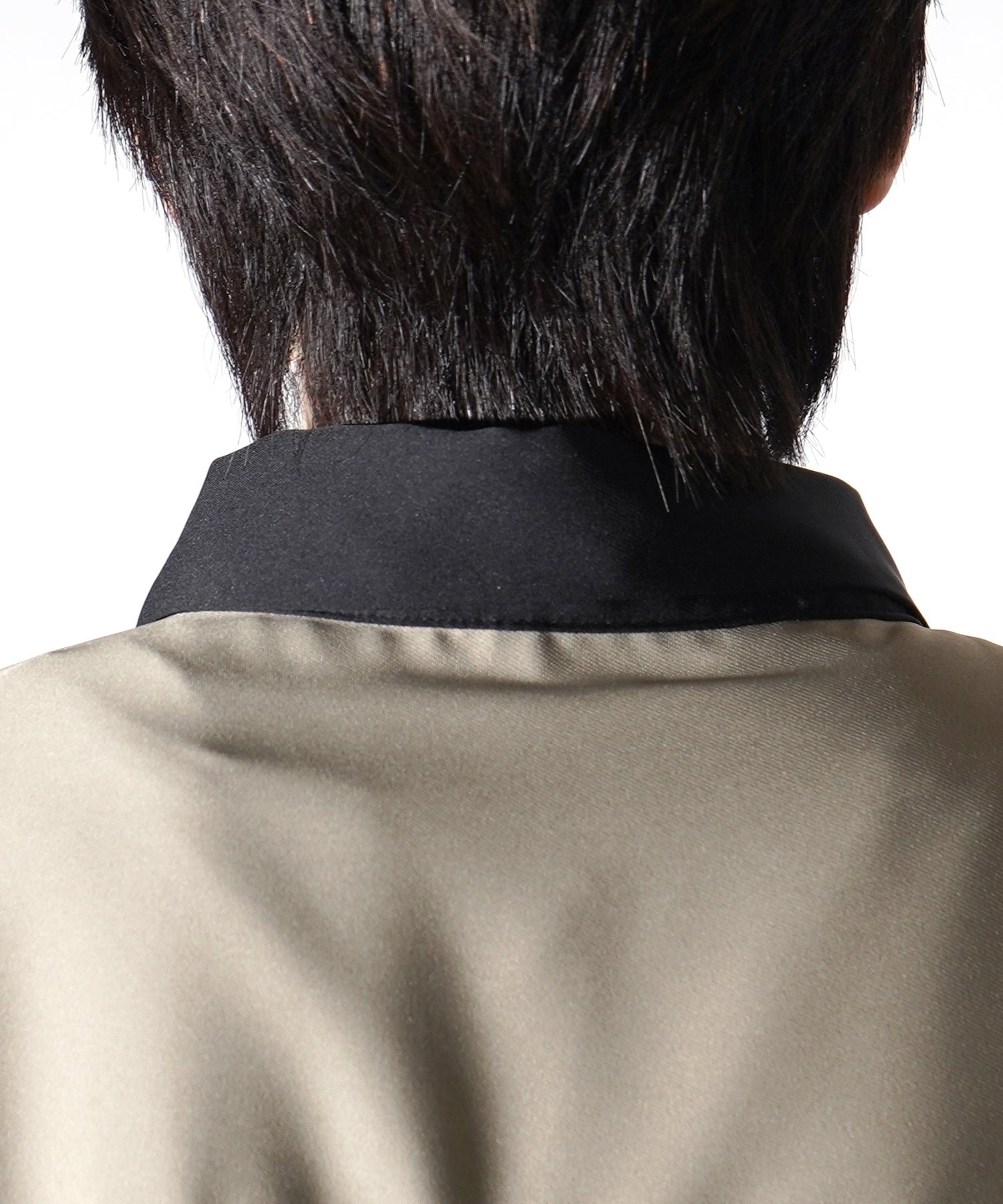 25SS ドレープとろみ クレリック ビッグシルエット半袖シャツ