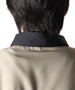 25SS ドレープとろみ クレリック ビッグシルエット半袖シャツ