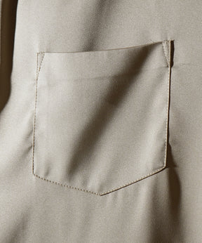 25SS ドレープとろみ クレリック ビッグシルエット半袖シャツ