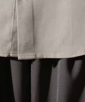 25SS ドレープとろみ クレリック ビッグシルエット半袖シャツ