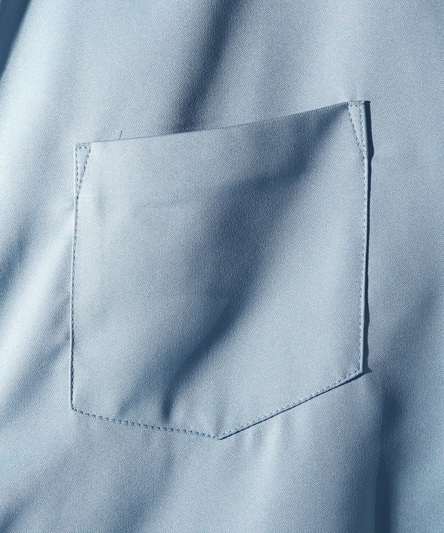 25SS ドレープとろみ クレリック ビッグシルエット半袖シャツ