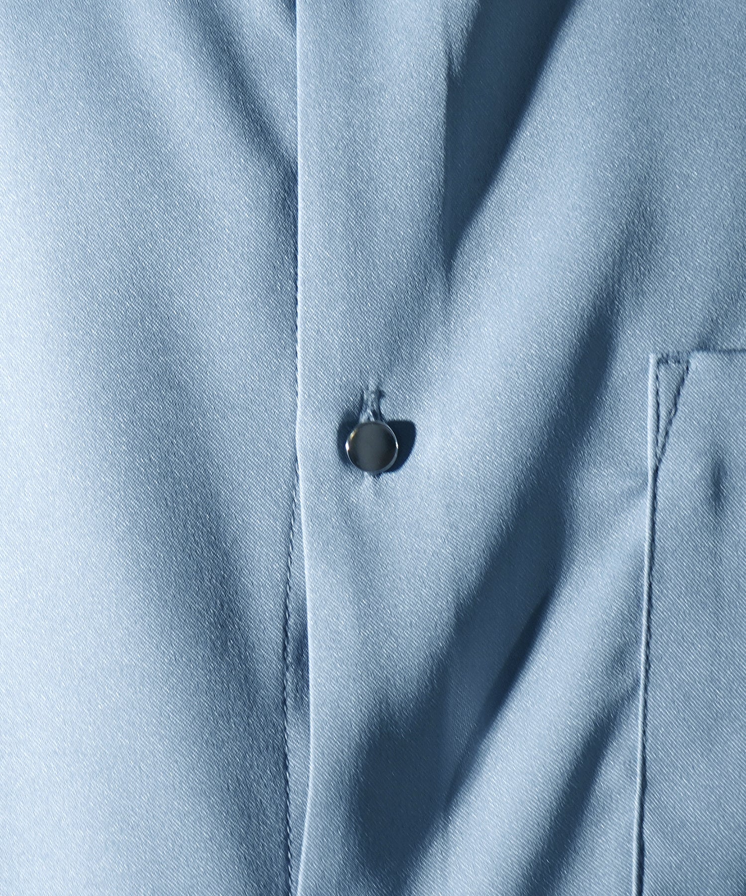 25SS ドレープとろみ クレリック ビッグシルエット半袖シャツ