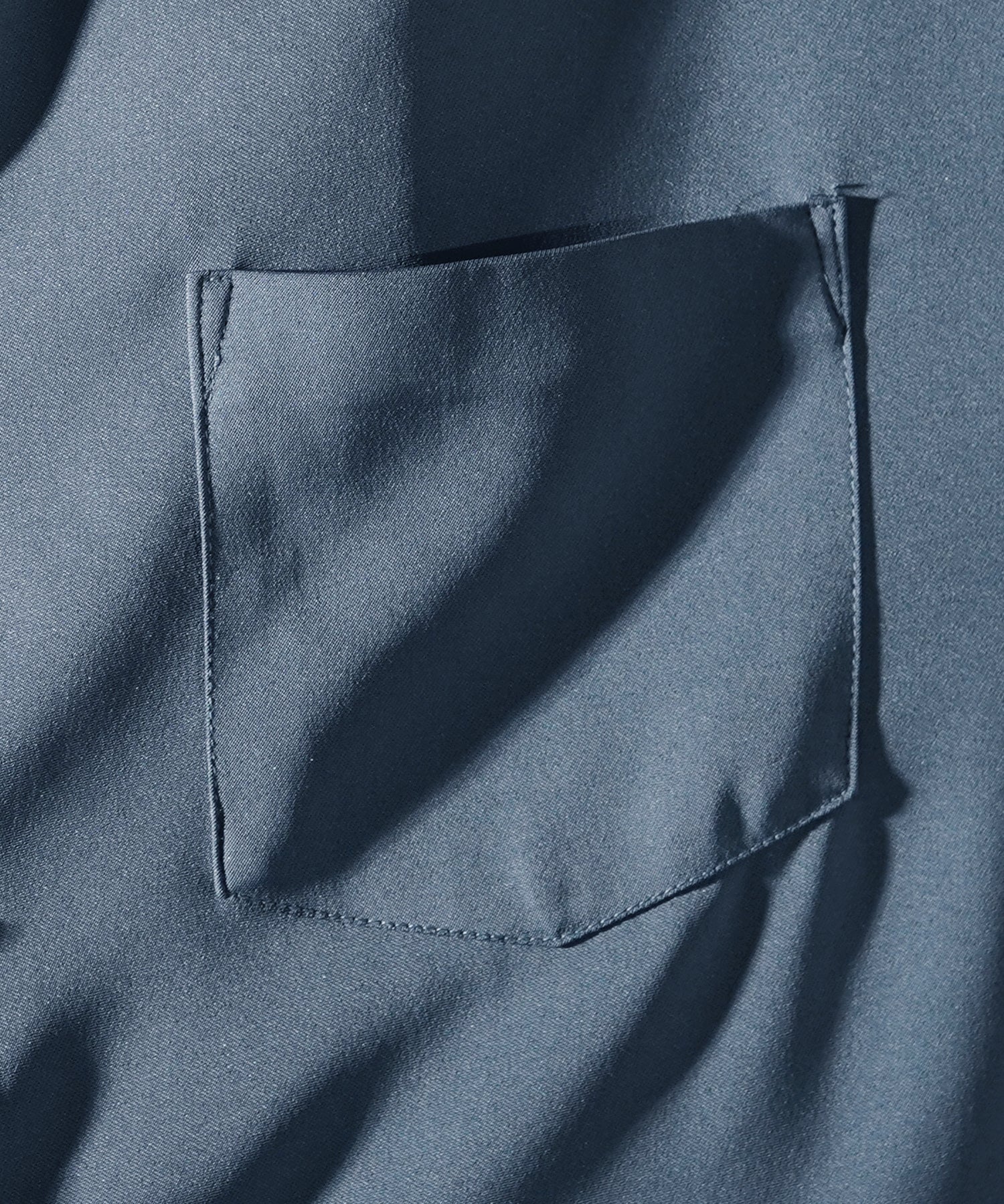 25SS ドレープとろみ クレリック ビッグシルエット半袖シャツ