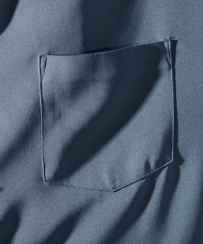 25SS ドレープとろみ クレリック ビッグシルエット半袖シャツ