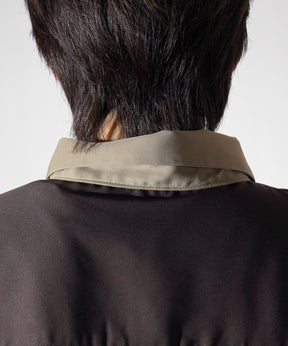 25SS ドレープとろみ クレリック ビッグシルエット半袖シャツ