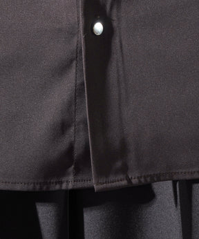 25SS ドレープとろみ クレリック ビッグシルエット半袖シャツ