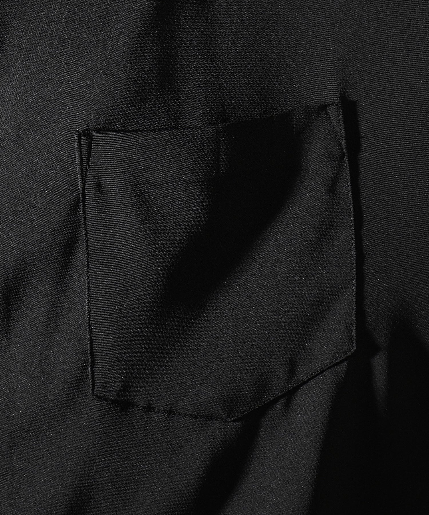 25SS ドレープとろみ クレリック ビッグシルエット半袖シャツ