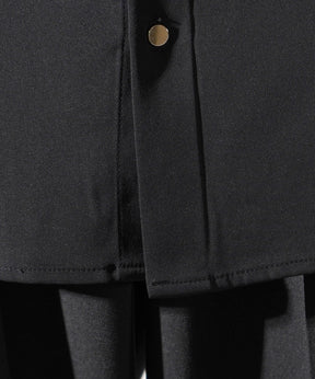 25SS ドレープとろみ クレリック ビッグシルエット半袖シャツ