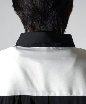 25SS ドレープとろみ クレリック ビッグシルエット半袖シャツ