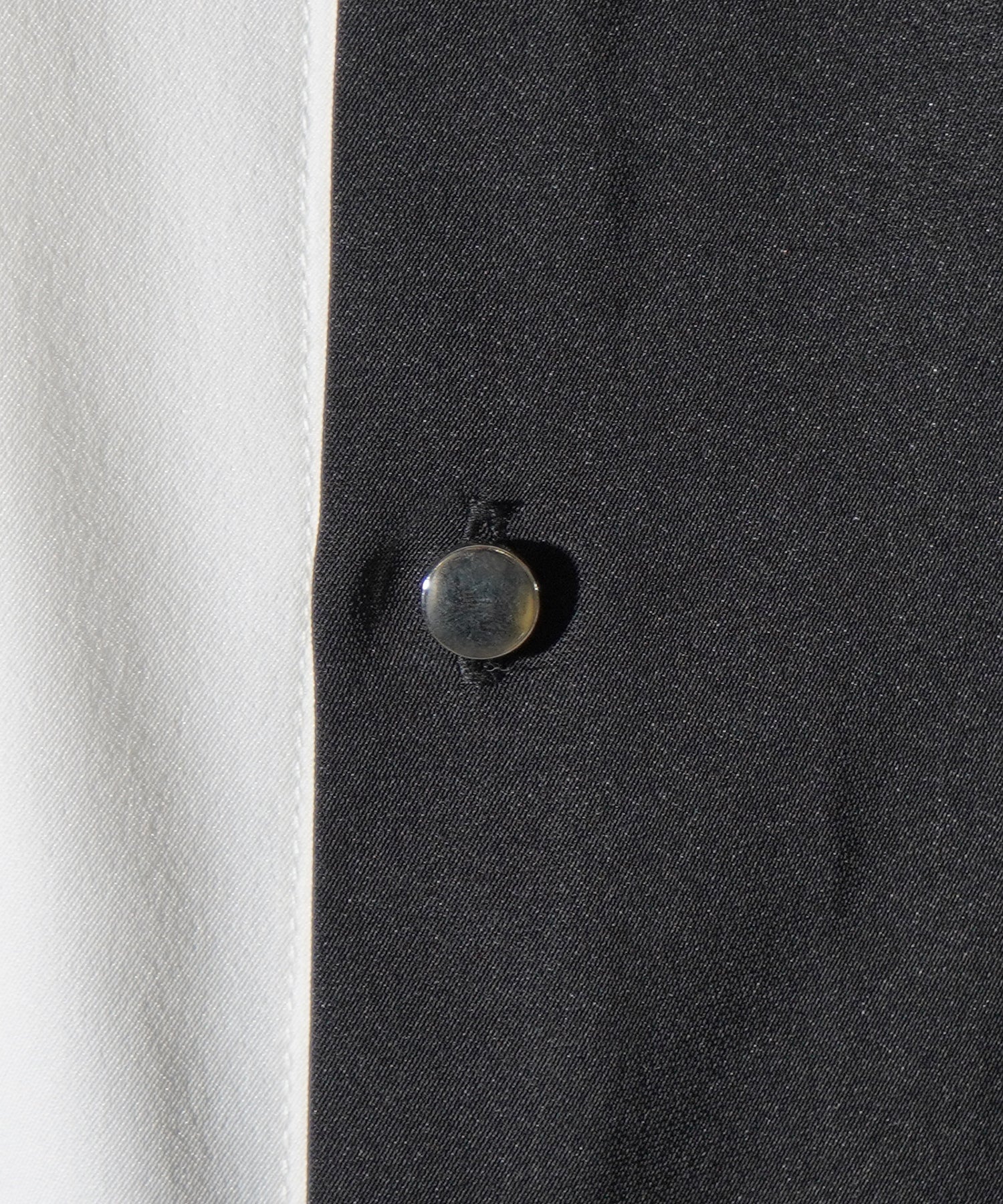 25SS ドレープとろみ クレリック ビッグシルエット半袖シャツ