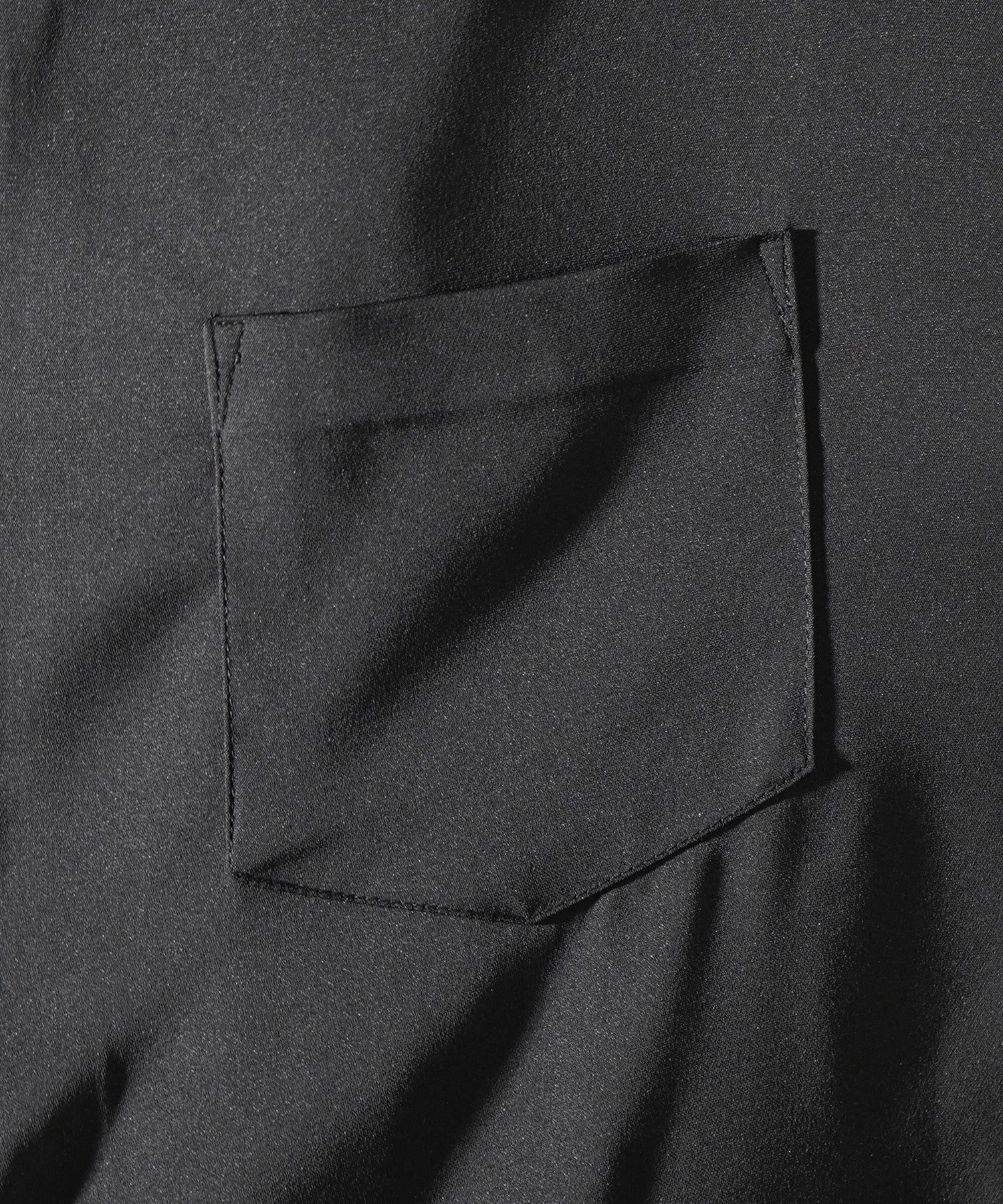 25SS ドレープとろみ クレリック ビッグシルエット半袖シャツ