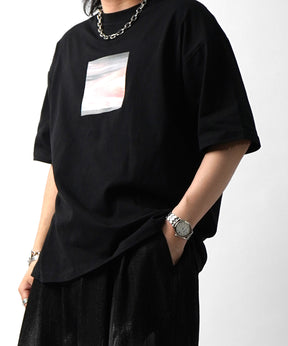 25SS アブストラクト絵画 フロントプリント 半袖Tシャツ