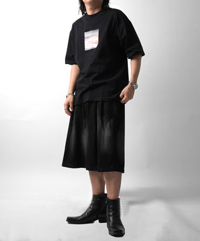 25SS アブストラクト絵画 フロントプリント 半袖Tシャツ