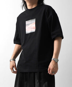 25SS アブストラクト絵画 フロントプリント 半袖Tシャツ