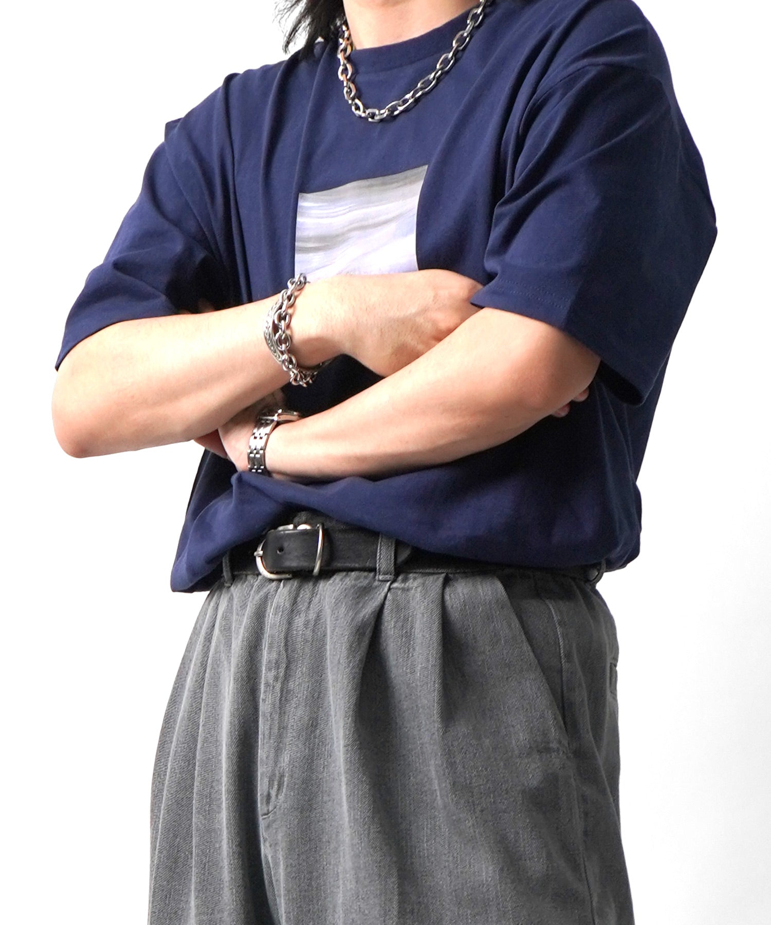 25SS アブストラクト絵画 フロントプリント 半袖Tシャツ