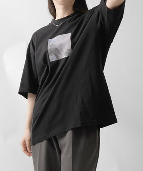 25SS アブストラクト絵画 フロントプリント 半袖Tシャツ