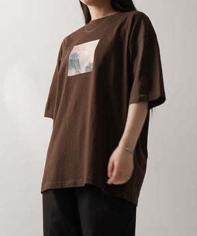 25SS アブストラクト絵画 フロントプリント 半袖Tシャツ