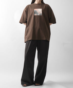 25SS アブストラクト絵画 フロントプリント 半袖Tシャツ