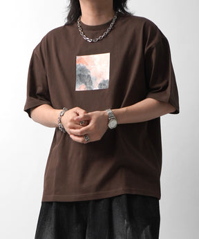 25SS アブストラクト絵画 フロントプリント 半袖Tシャツ